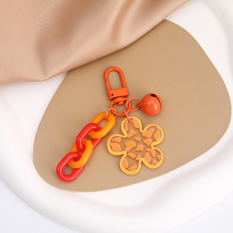 Wholesale Acrylic Love Color Chain Key Chain